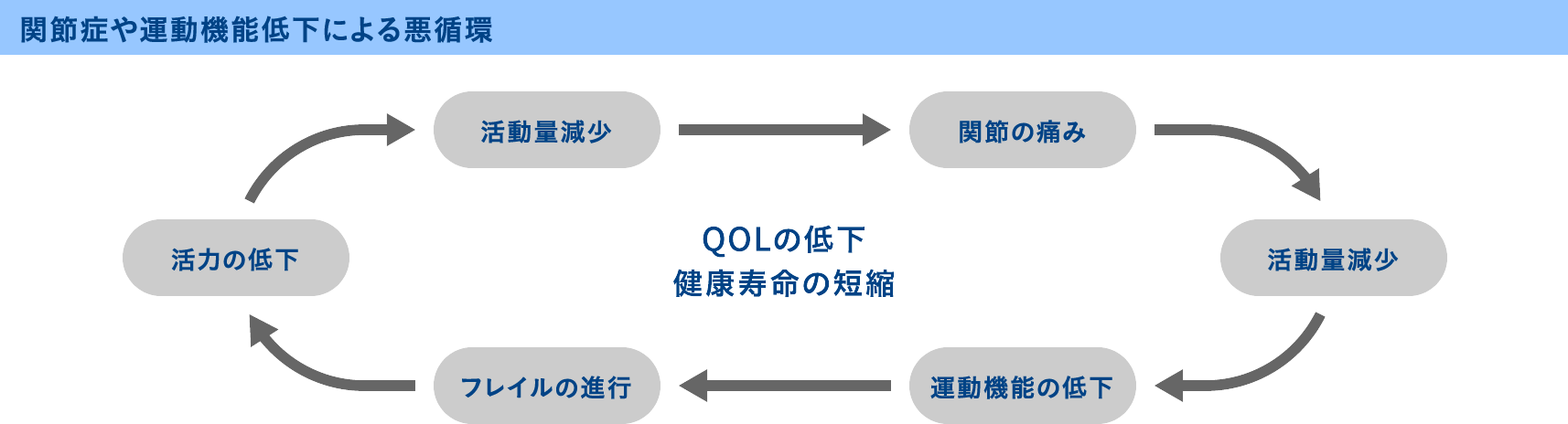 関節症や運動機能の低下がもたらす弊害